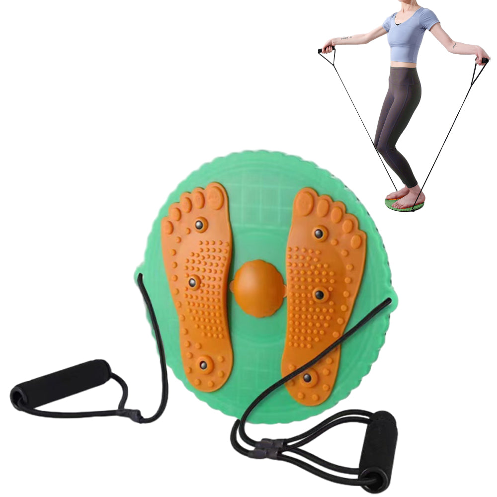 Waist Twisting Disc Twist Board 6 Magnets Fitness Massage Balance Board Green