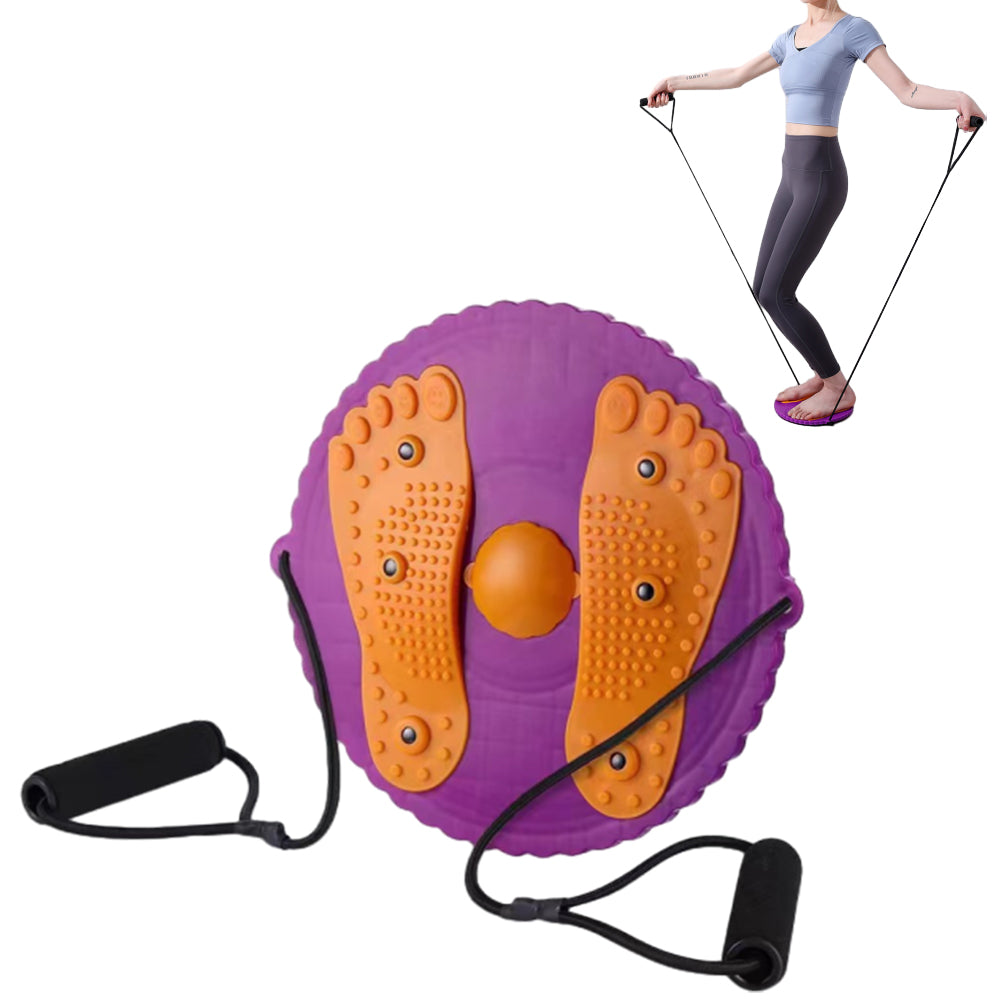 Waist Twisting Disc Twist Board 6 Magnets Fitness Massage Balance Board Purple