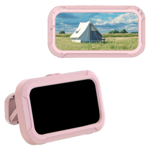 360 Degree Rotation Water-Resistant Bathroom Shower Phone Holder Box Pink