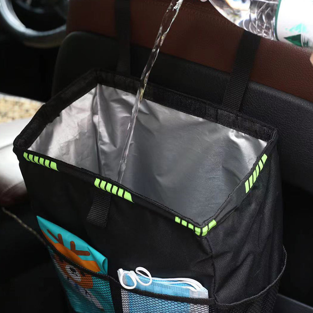 Water-Resistant Car Trash Can Car Back Seat Organizer Hanging Car Garbage Bag