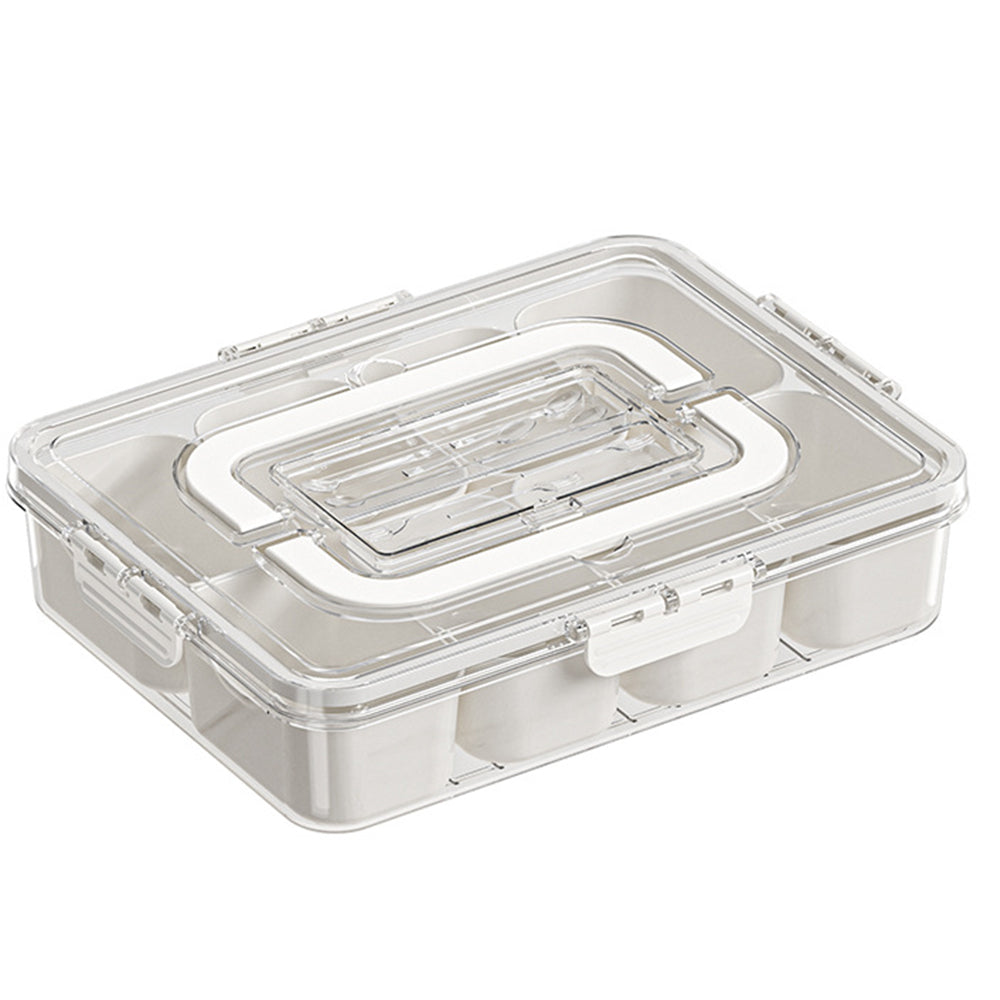 Divided Serving Tray 8 Compartments Snack Box Container Food Storage Organizer