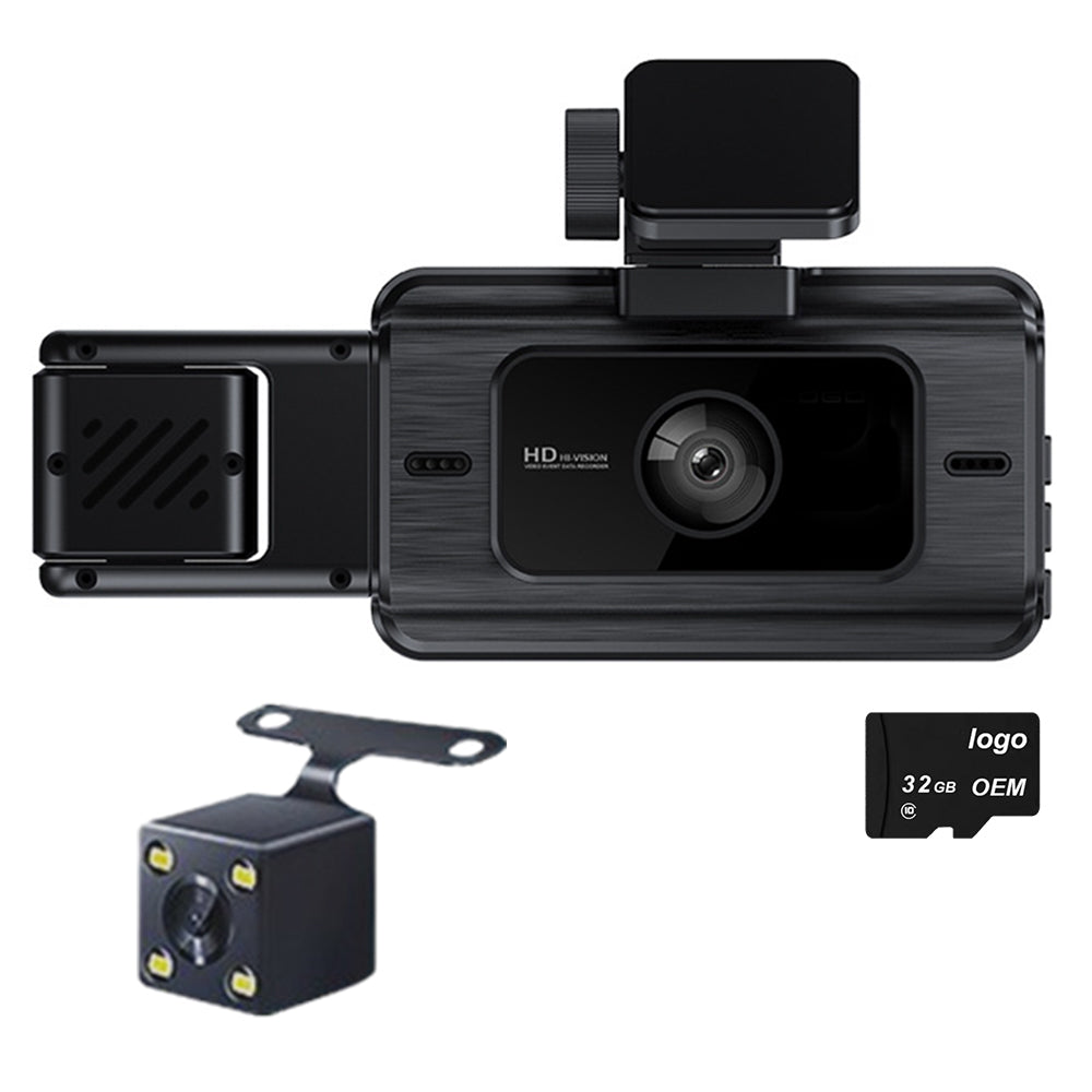 1080P Car Dash Camera Video DVR Recorder Front Inside Rear Night Vision Dash Cam