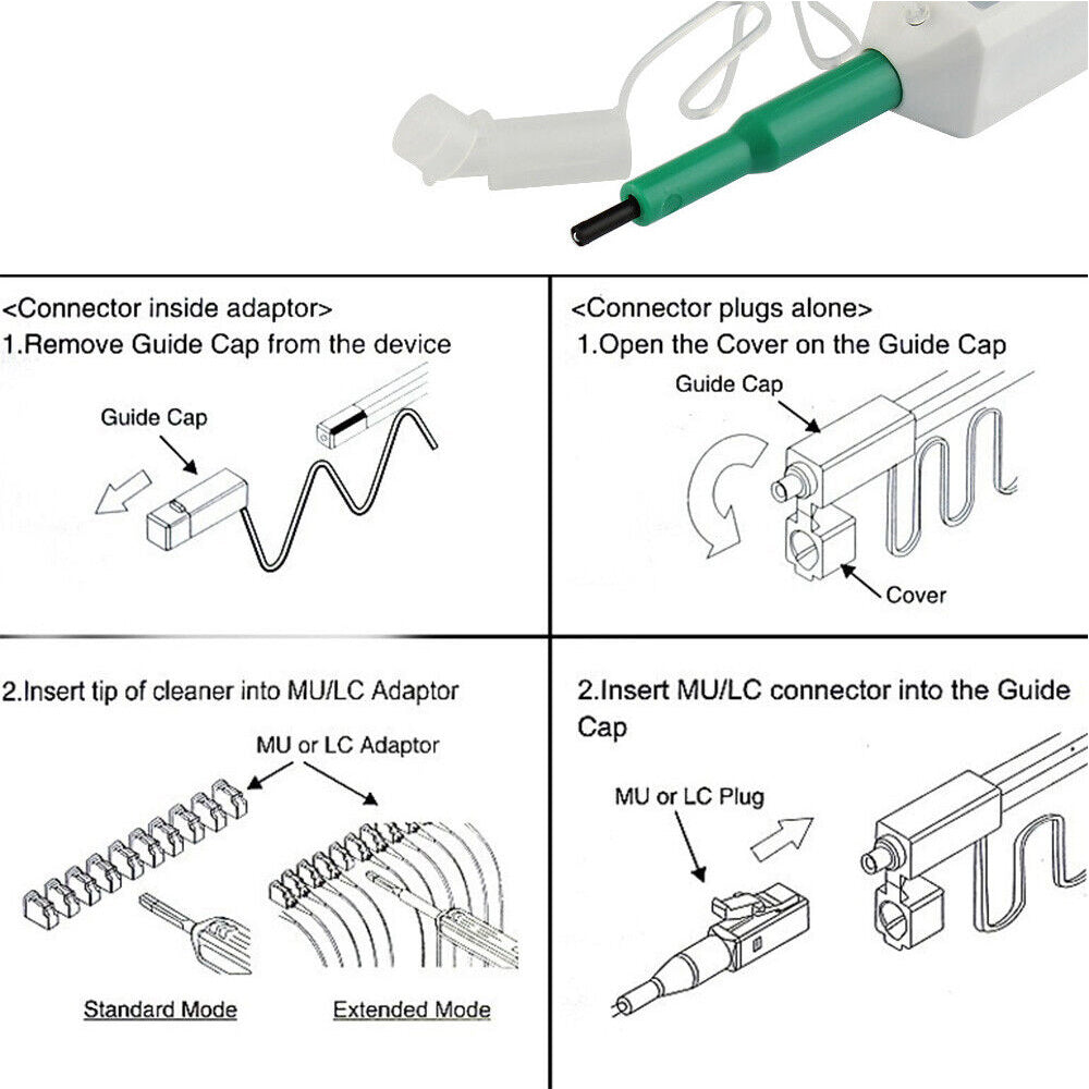 One-Click Optic Fiber Cleaner Pen Tool for 2.5mm SC ST FC Connector Adapter