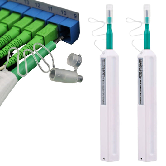 2Pcs One-Click Optic Fiber Cleaner Pen Tool for 2.5mm SC ST FC Connector Adapter