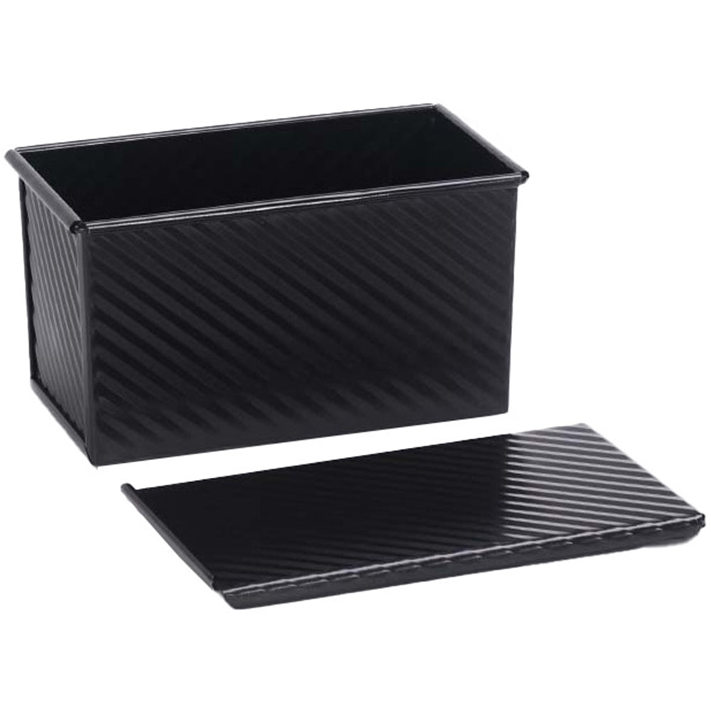 Non-Stick Toast Box Loaf Pan with Lid Bakeware Bread Toast Mold Black