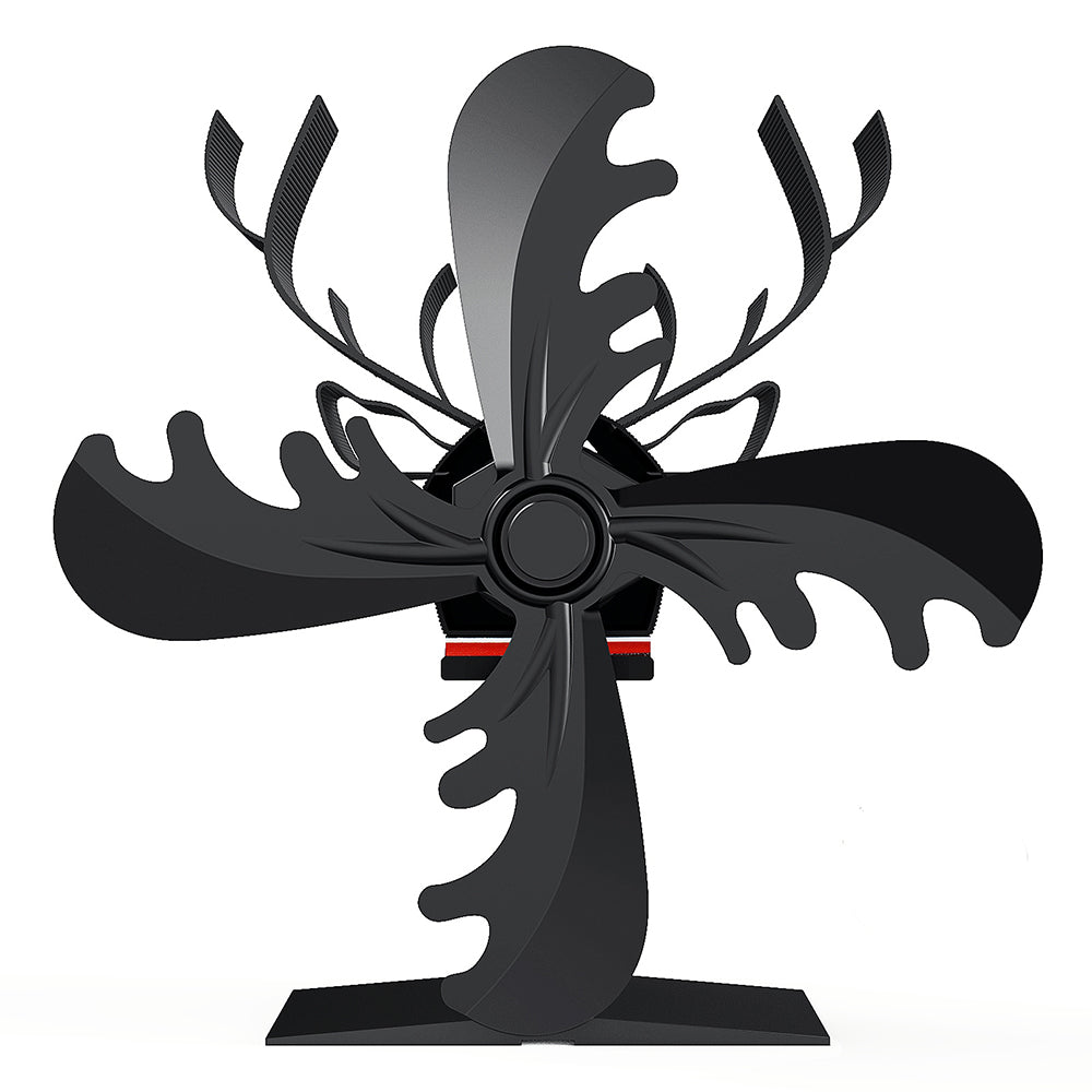 4 Blade Fireplace Wood Stove Fan Heat Self-Powered Fan Thermal Eco Fan