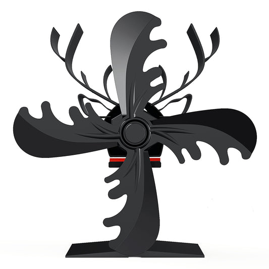 4 Blade Fireplace Wood Stove Fan Heat Self-Powered Fan Thermal Eco Fan