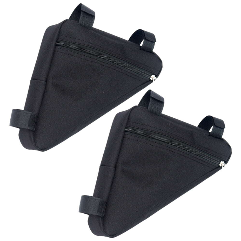 2Pcs Cycling Accessories Bike Triangle Bag Front Frame Bicycle Storage Pouch