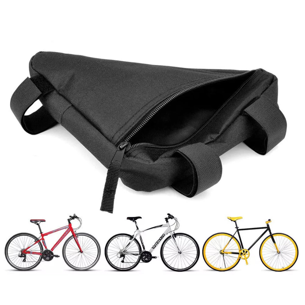 2Pcs Cycling Accessories Bike Triangle Bag Front Frame Bicycle Storage Pouch