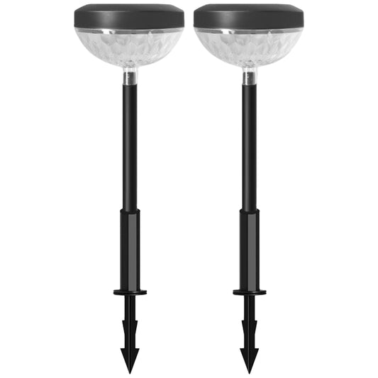 2Pcs Solar Lawn Light LED Solar Lights Outdoor Drop Shaped Projection Lamp Warm