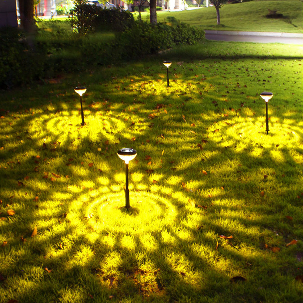 2Pcs Solar Lawn Light LED Solar Lights Outdoor Drop Shaped Projection Lamp White