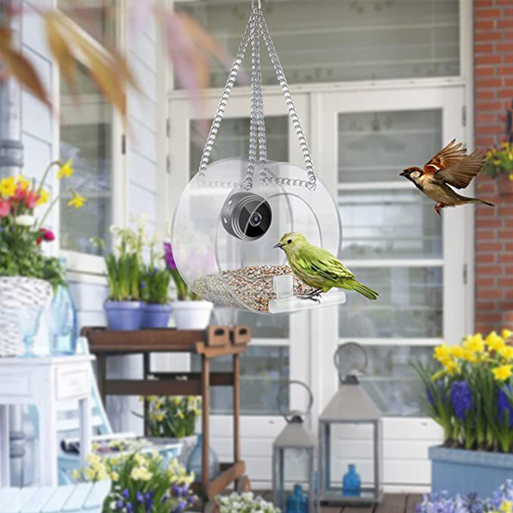 Smart Bird Feeder with Camera 1080P WiFi Auto Capture Bird Motion Detection