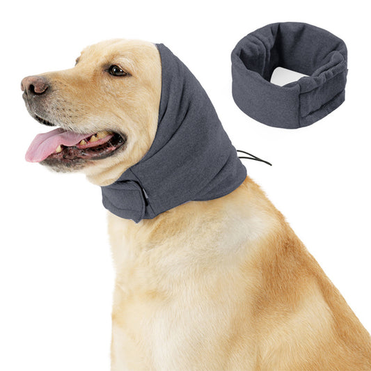 Dog Ear Wrap Calming Hoodie Cover Anxiety Relief Noise Protection Earmuff Grey S