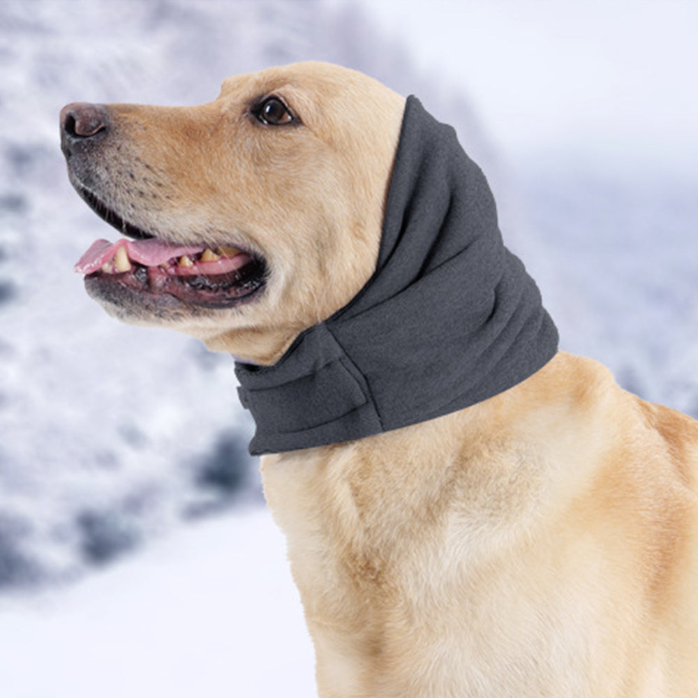 Dog Ear Wrap Calming Hoodie Cover Anxiety Relief Noise Protection Earmuff Grey S