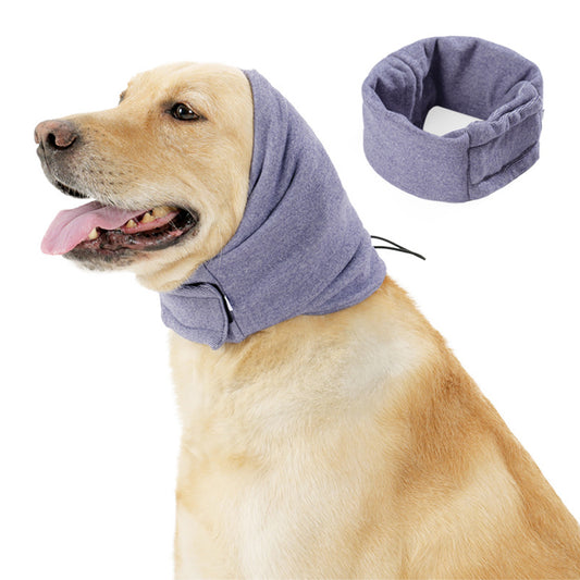 Dog Ear Wrap Calming Hoodie Anxiety Relief Noise Protection Earmuff Purple S