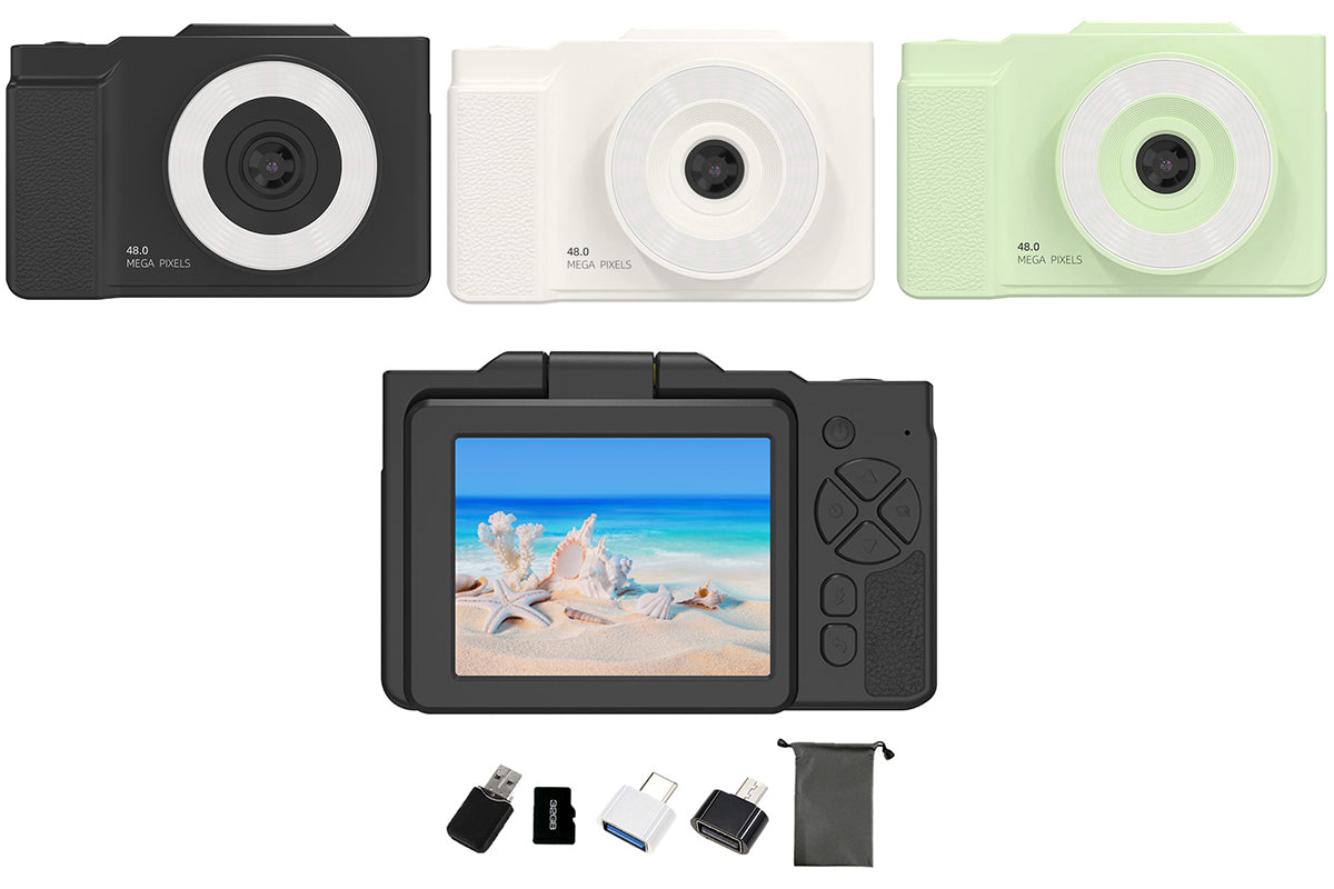 16X Zoom Digital Camera 180 Degree Flip Screen Autofocus Video Camera with 32G Memory Card