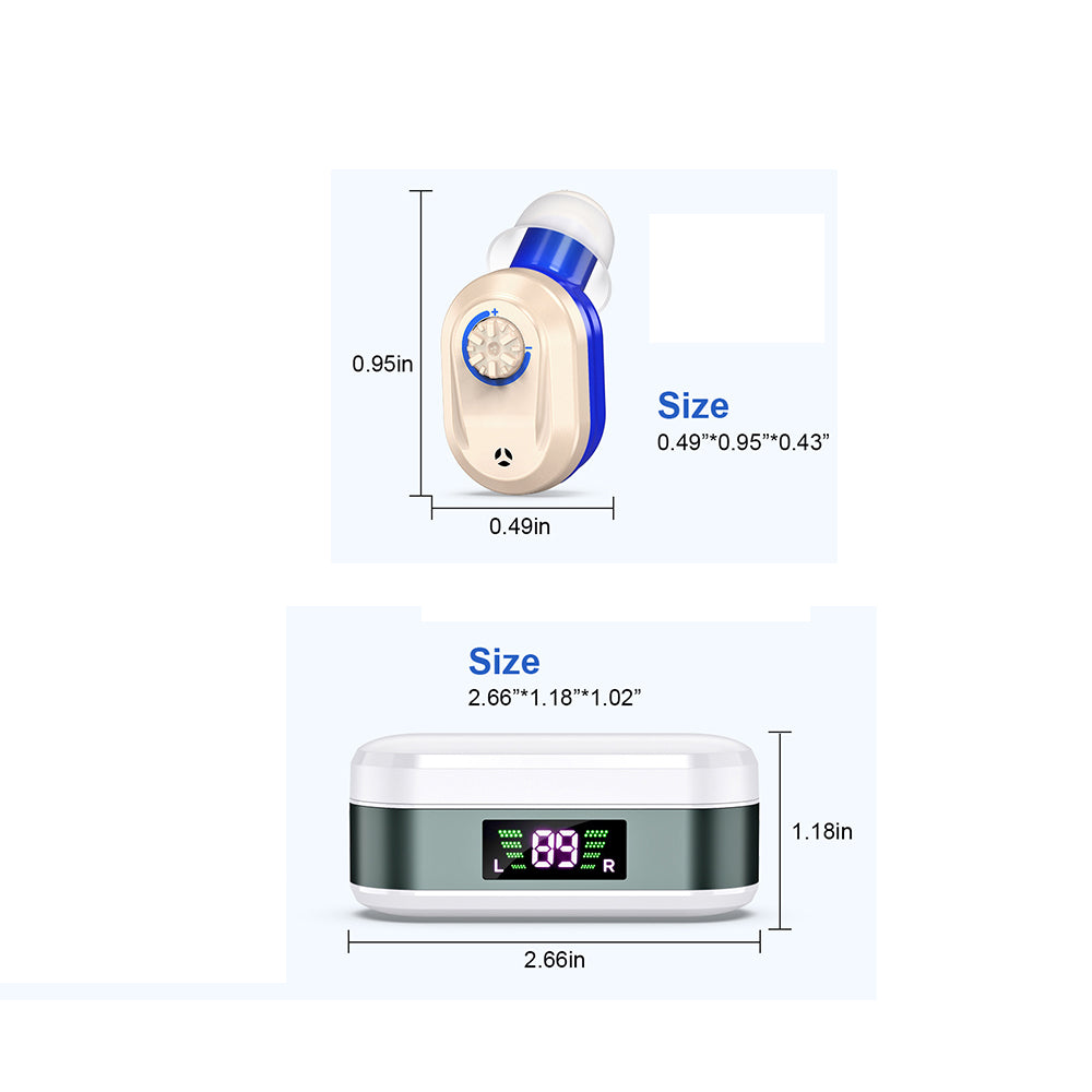 Digital In-Ear Hearing Aids Rechargeable Sound Amplifier for Seniors Hearing Loss