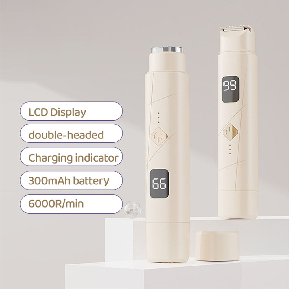 2-in-1 Women Electric Shaver Dual Head Bikini Trimmer Body Hair Trimmer Facial Hair Remover