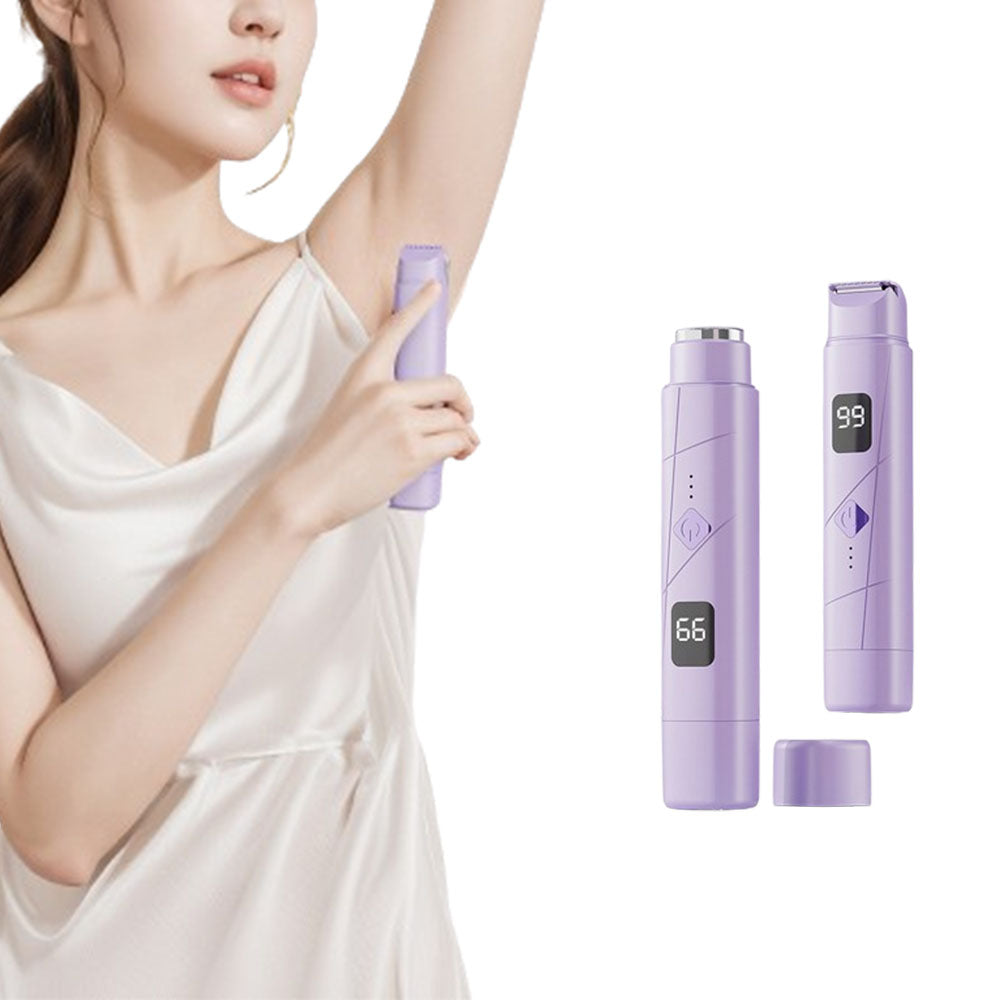 2-in-1 Women Electric Shaver Dual Head Bikini Trimmer Body Hair Trimmer Facial Hair Remover