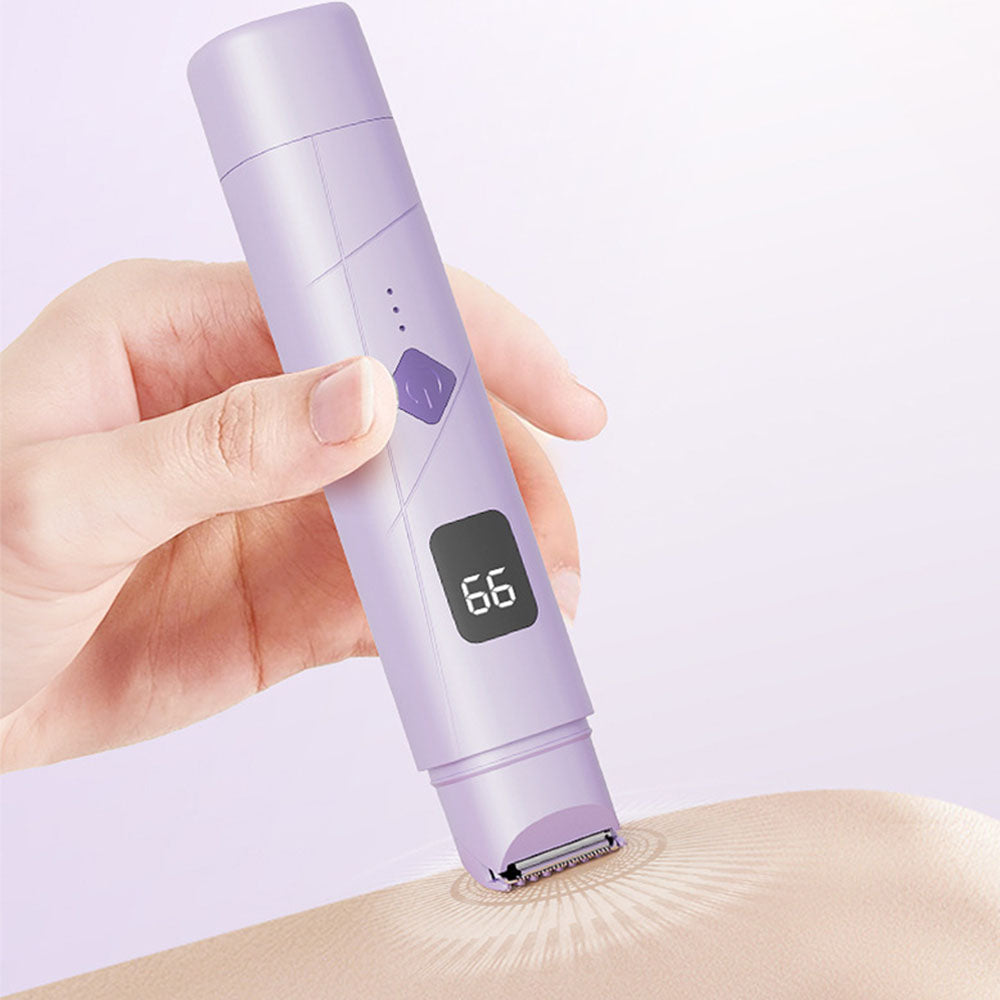 2-in-1 Women Electric Shaver Dual Head Bikini Trimmer Body Hair Trimmer Facial Hair Remover