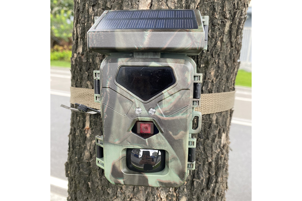 20MP Solar Powered Trail Camera 1080P Recording Video Camera with Night Vision for Wildlife Monitoring Home Security
