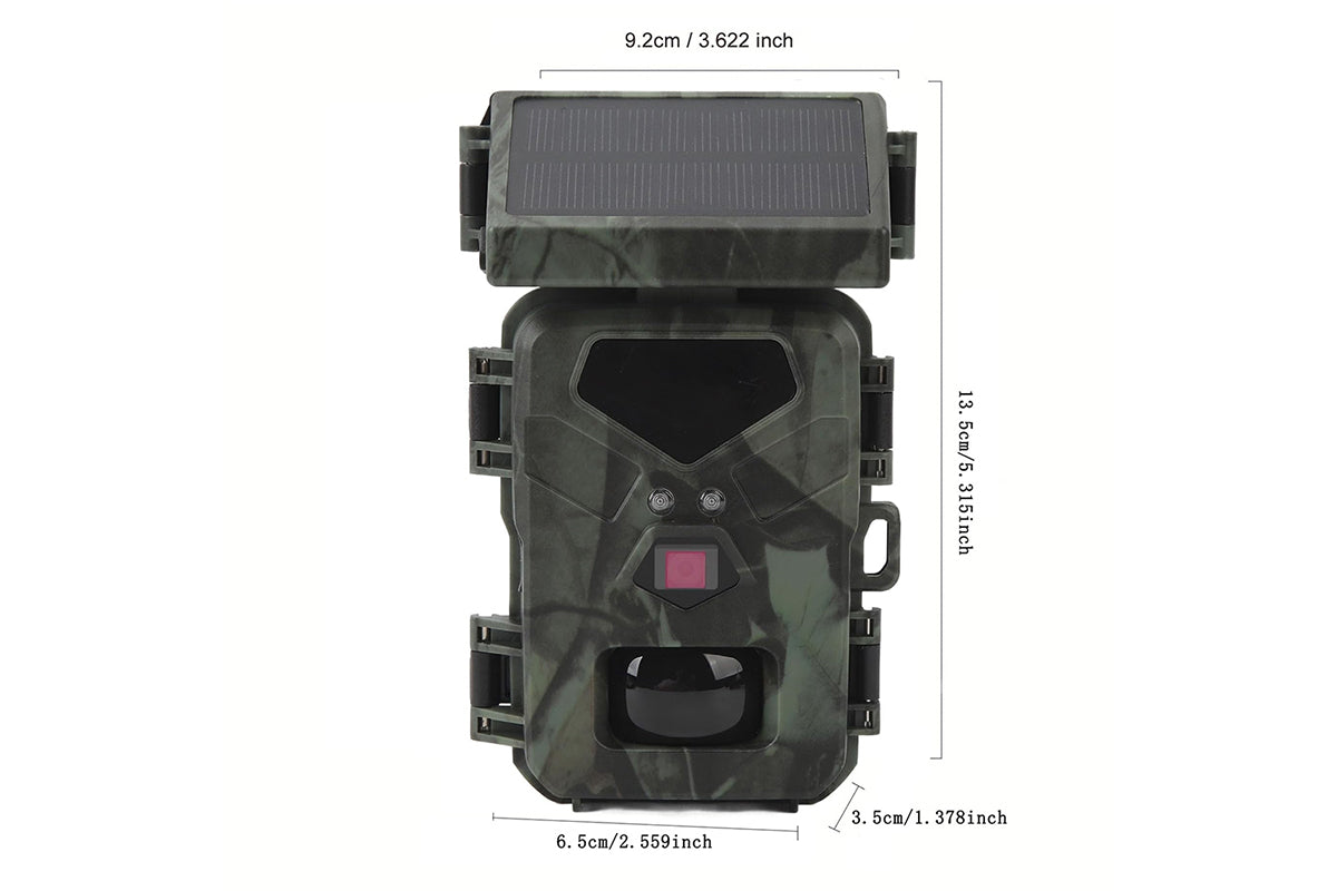 20MP Solar Powered Trail Camera 1080P Recording Video Camera with Night Vision for Wildlife Monitoring Home Security