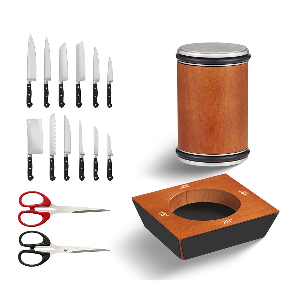 Adjustable Angle Knife Sharpener with Magnetic Base for Kitchen Use