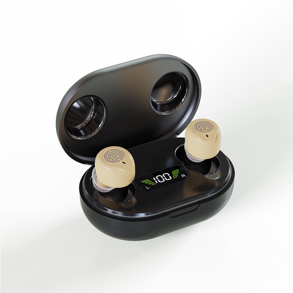 Hearing Aids with LED Power Display Charging Case Rechargeable Hearing Amplifiers for Seniors