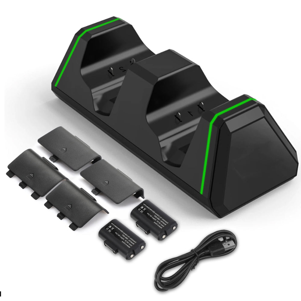 USB Powered Wireless Charging Dock for Dual Controllers Fit for Xbox One Series S/X Controller