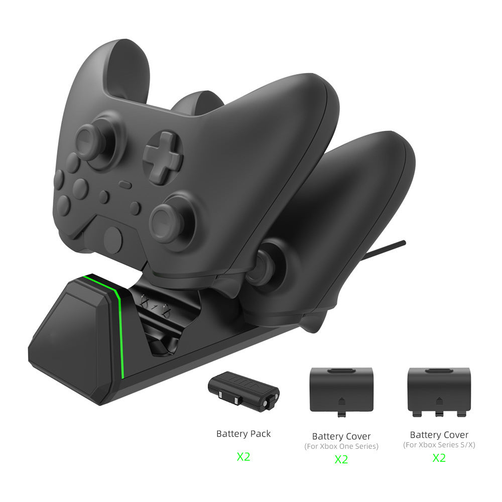 USB Powered Wireless Charging Dock for Dual Controllers Fit for Xbox One Series S/X Controller