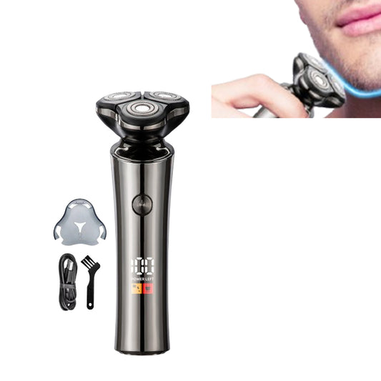 Rechargeable Electric Shaver for Men with Replaceable Heads for Wet and Dry Use