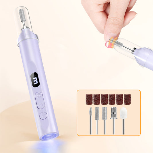 Rechargeable Electric Manicure and Pedicure Kit Cordless Nail Drill with LED Light for Natural/Acrylic Nails
