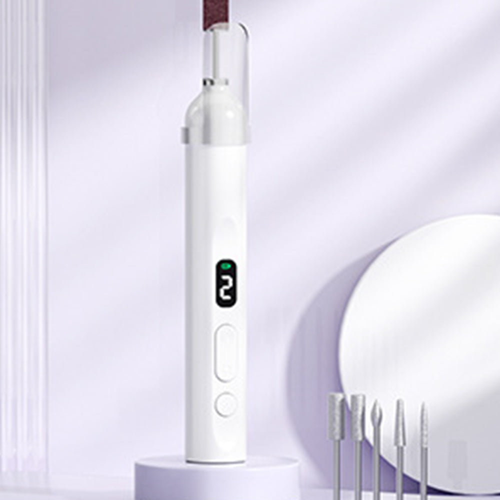 Rechargeable Electric Manicure and Pedicure Kit Cordless Nail Drill with LED Light for Natural/Acrylic Nails
