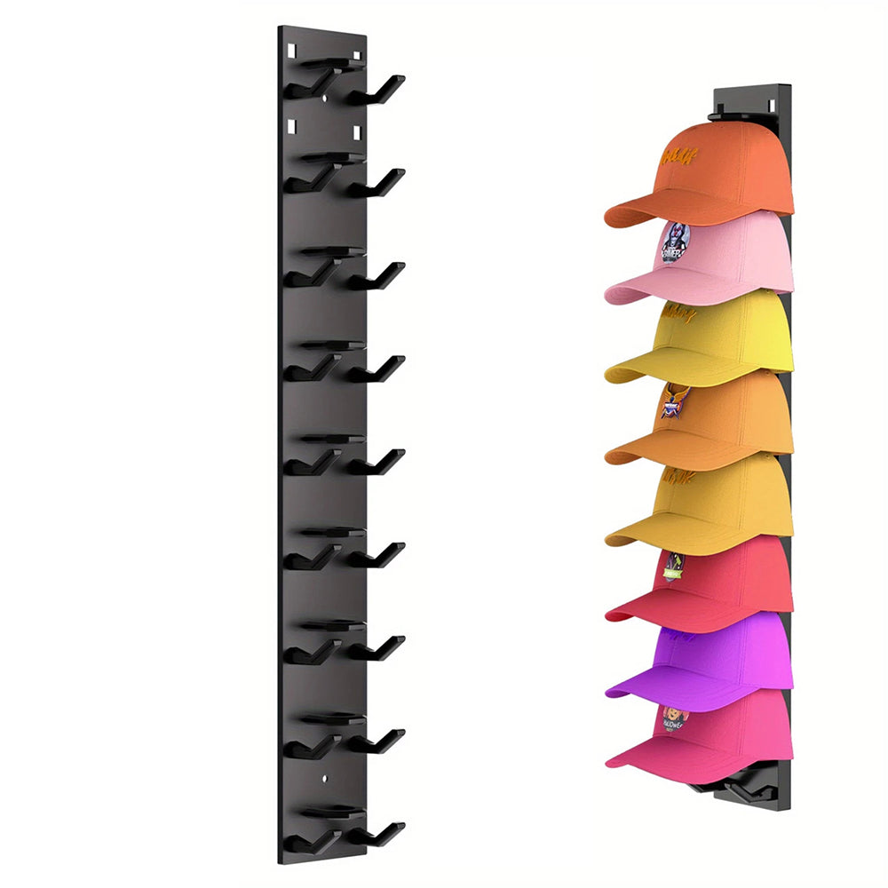 Multi-Tier Baseball Cap Organizer Wall Mounted Hat Storage Rack Display Holder