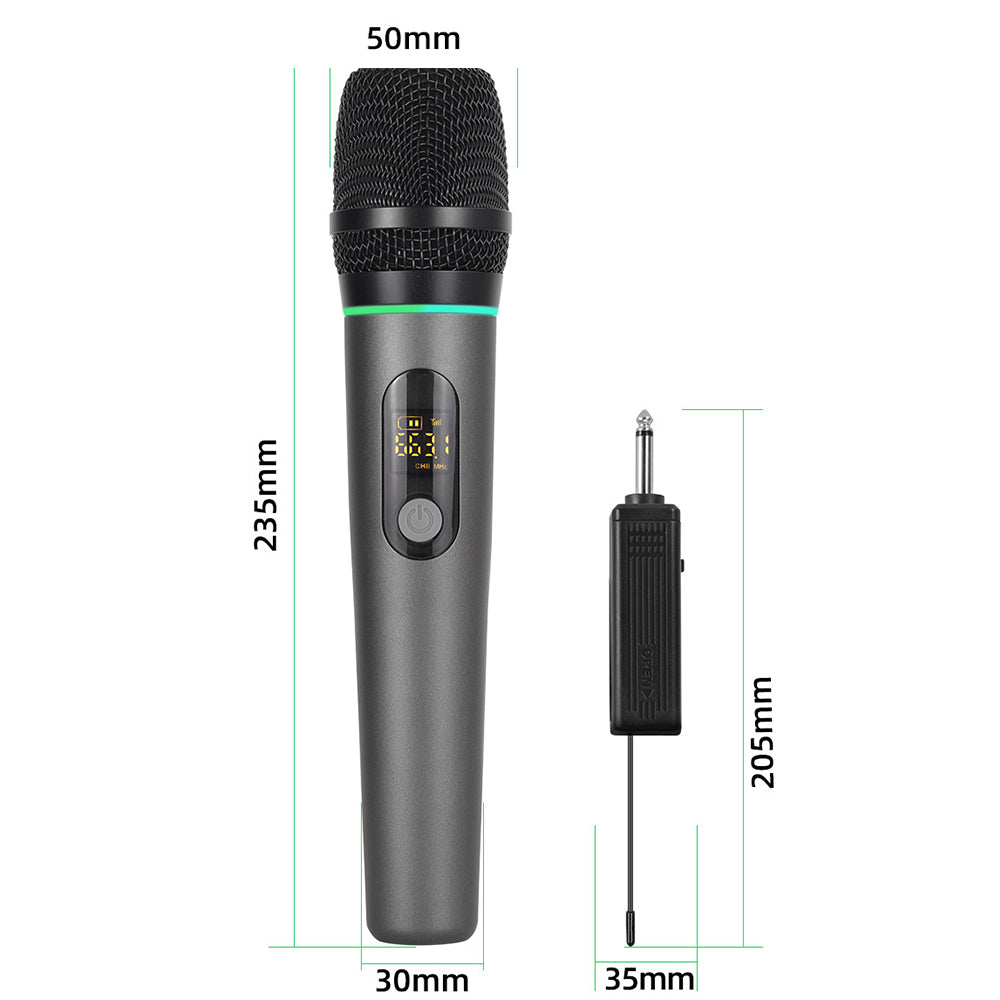 2-in-1 Wireless Microphone Set with Digital Display for Karaoke Weddings DJs Speech Classroom Use