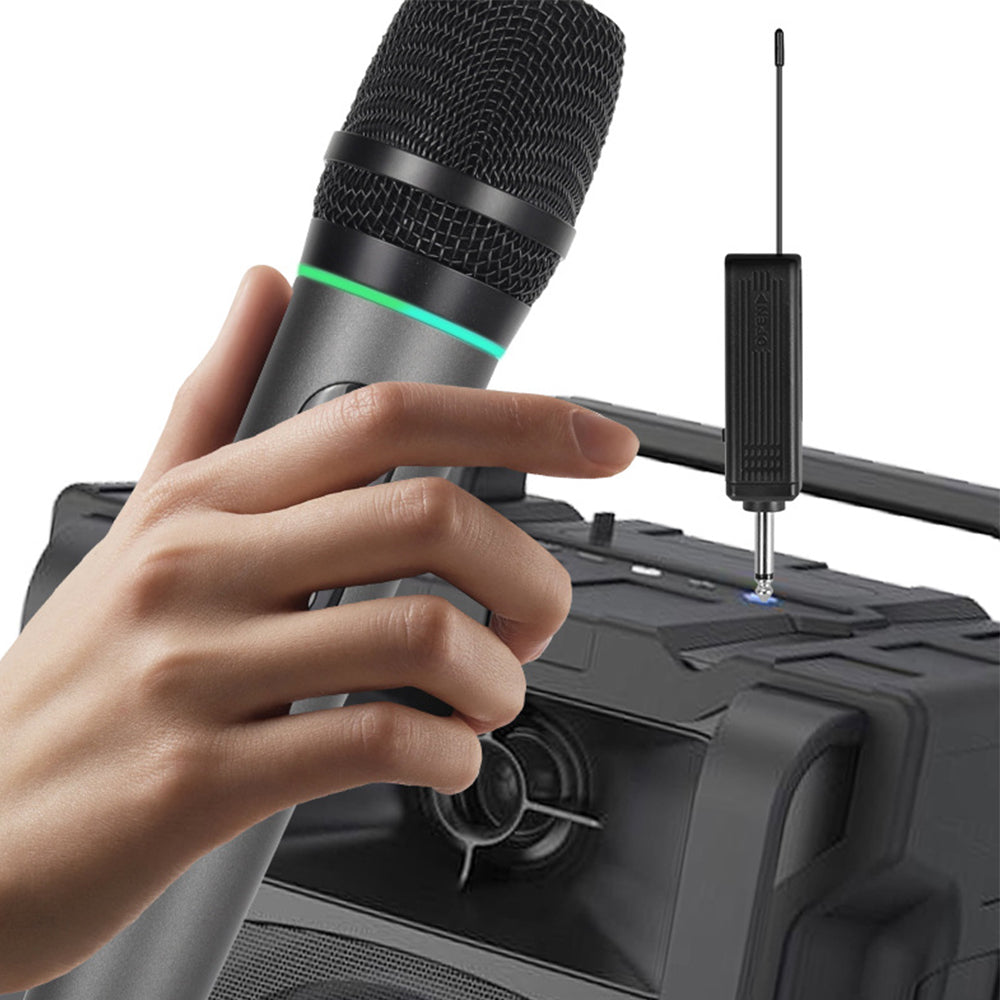 2-in-1 Wireless Microphone Set with Digital Display for Karaoke Weddings DJs Speech Classroom Use