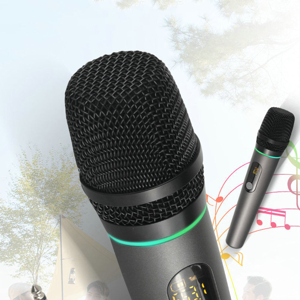 2-in-1 Wireless Microphone Set with Digital Display for Karaoke Weddings DJs Speech Classroom Use