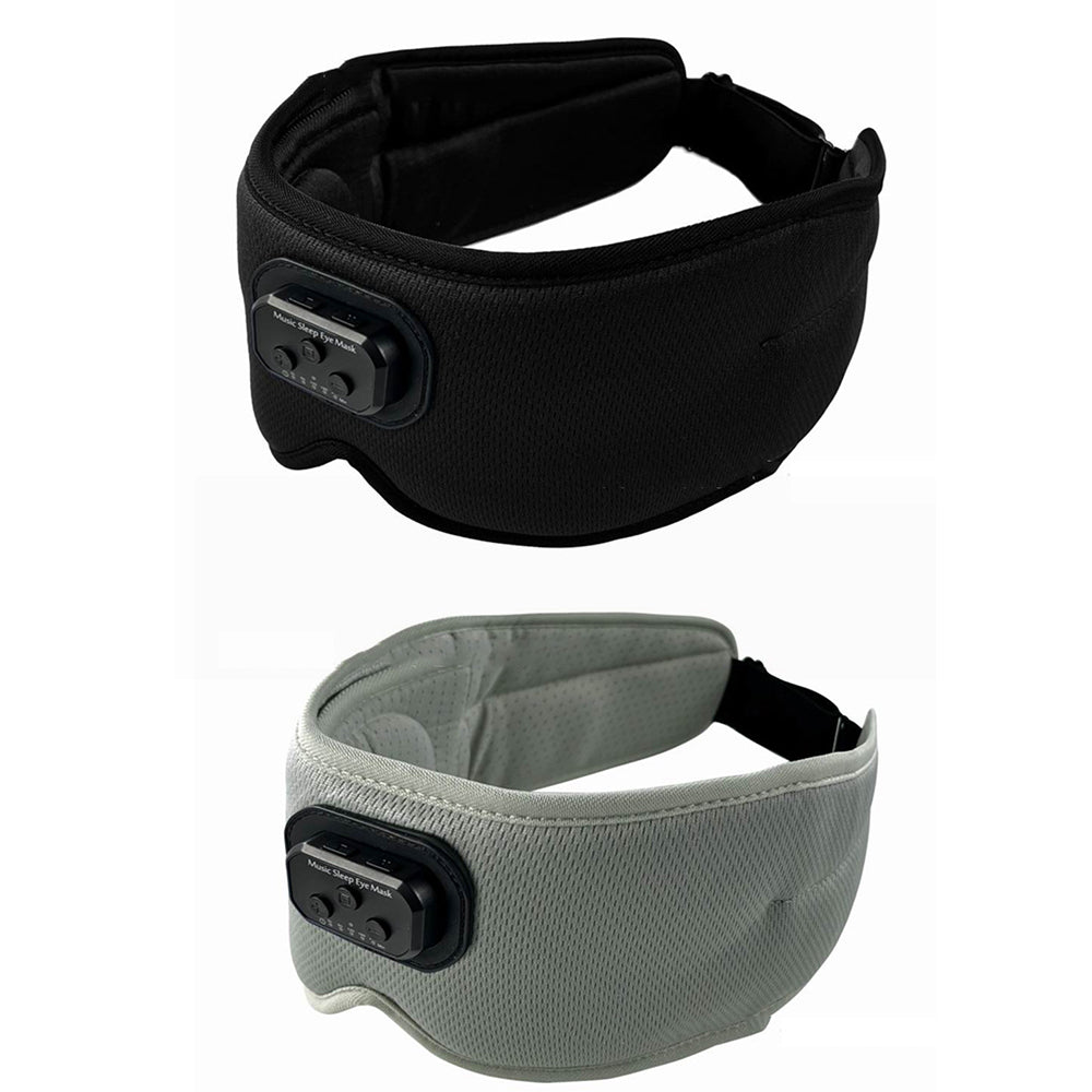 Bluetooth Sleep Music Mask with Timer Light Blackout White Noise Sleeping Headphone