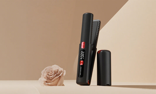 2-in-1 Cordless Hair Straightener Brush Set Straightening and Curling Flat Iron