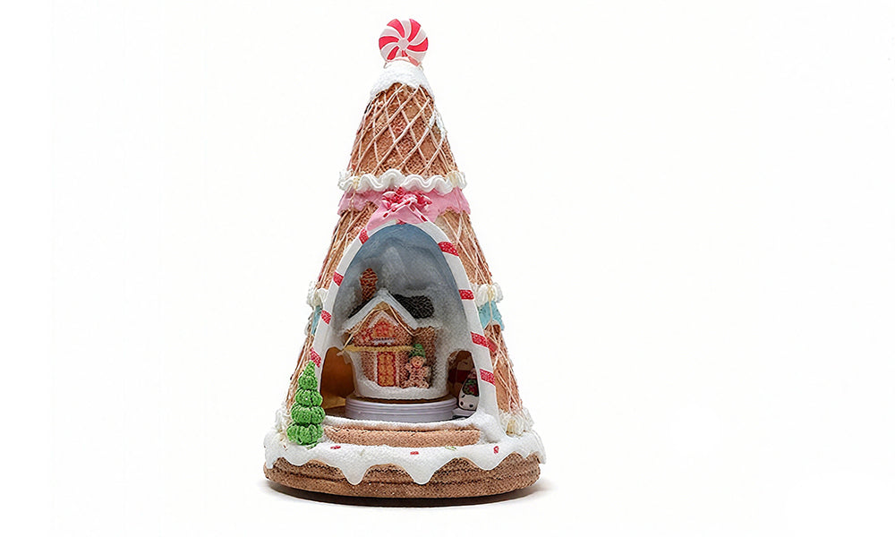 USB Powered Light Up Christmas Music Night Light with RunningTrain Xmas Decor