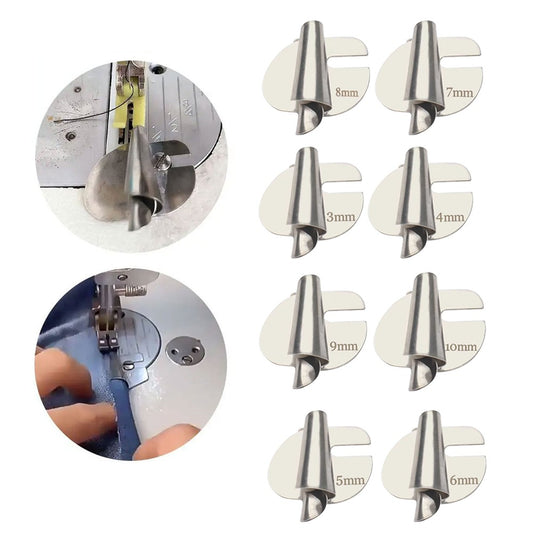 8-Piece 3-10mm Sewing Rolled Hemmer Foot Set Wide Rolled Hem Presser Foot