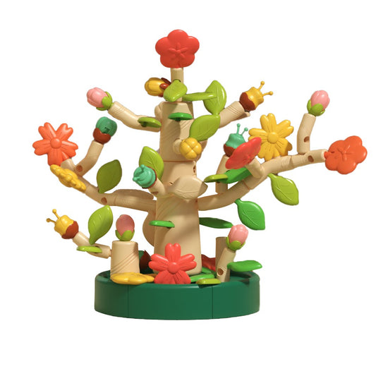 65-Piece Kids DIY Flower Garden Building Toy Set STEM Gardening Pretend Toy