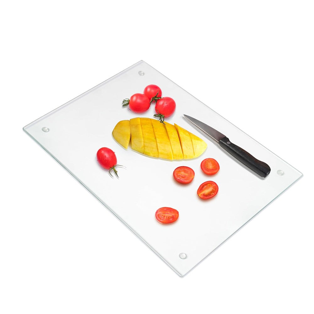 2Pcs Transparent Acrylic Cutting Board Anti-Slip Kitchen Countertop Protector