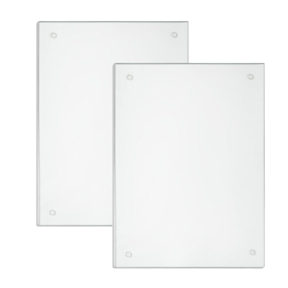 2Pcs Transparent Acrylic Cutting Board Anti-Slip Kitchen Countertop Protector