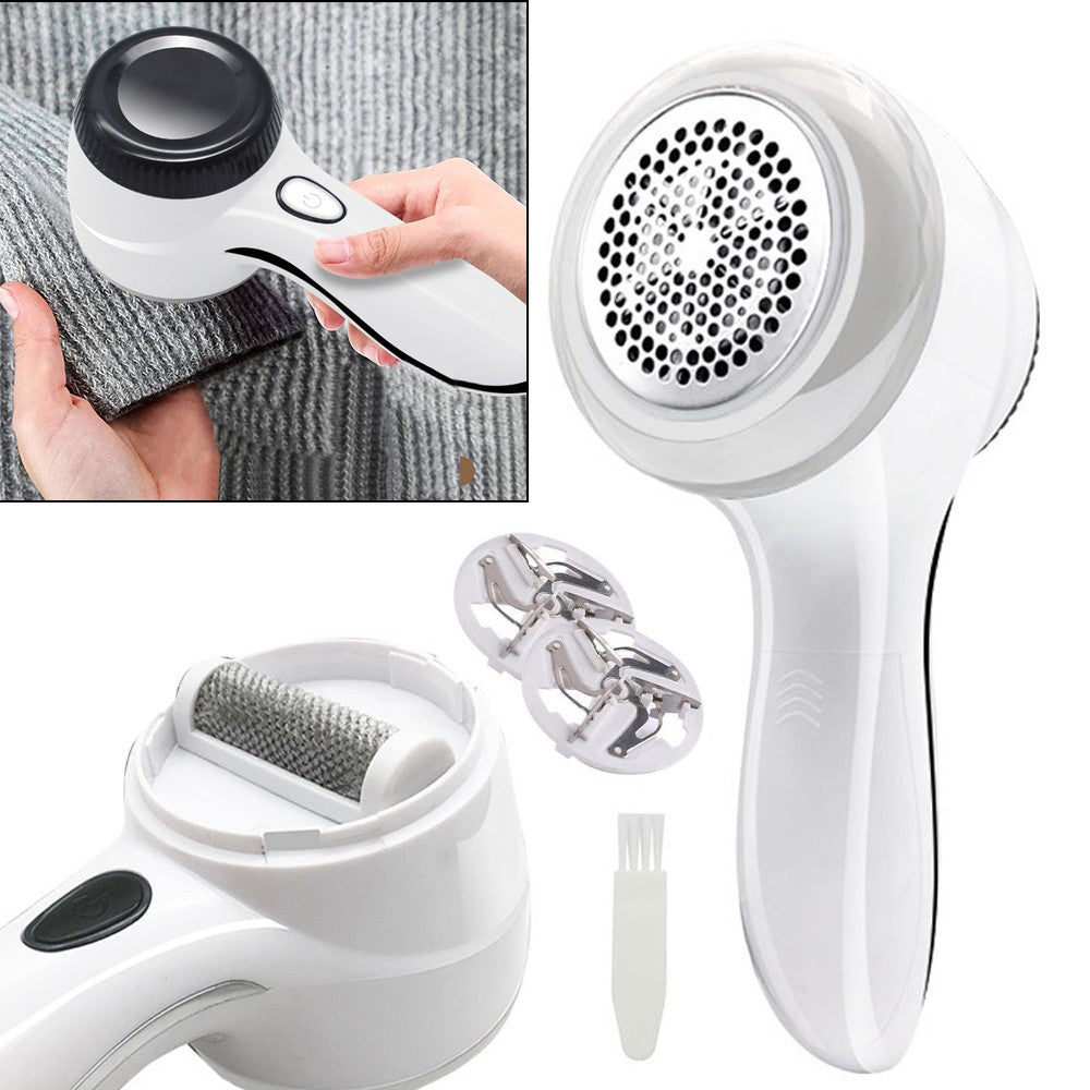 2-in-1 Fabric Fuzz Shaver USB Rechargeable Lint Remover with 2 Spare Blades