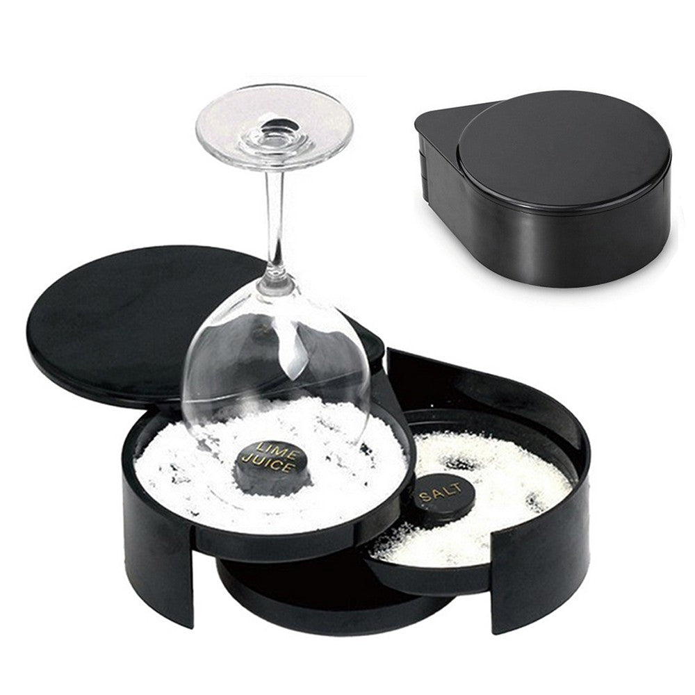 1Pc 3-Tier Bar Juice Cocktail Seasoning Box Salt and Sugar Container