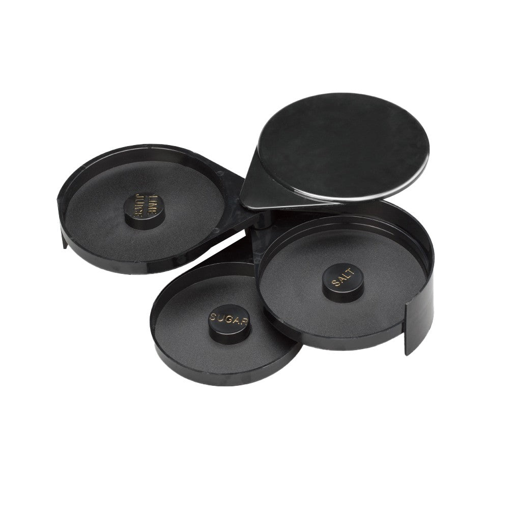 2Pcs 3-Tier Bar Juice Cocktail Seasoning Box Salt and Sugar Container