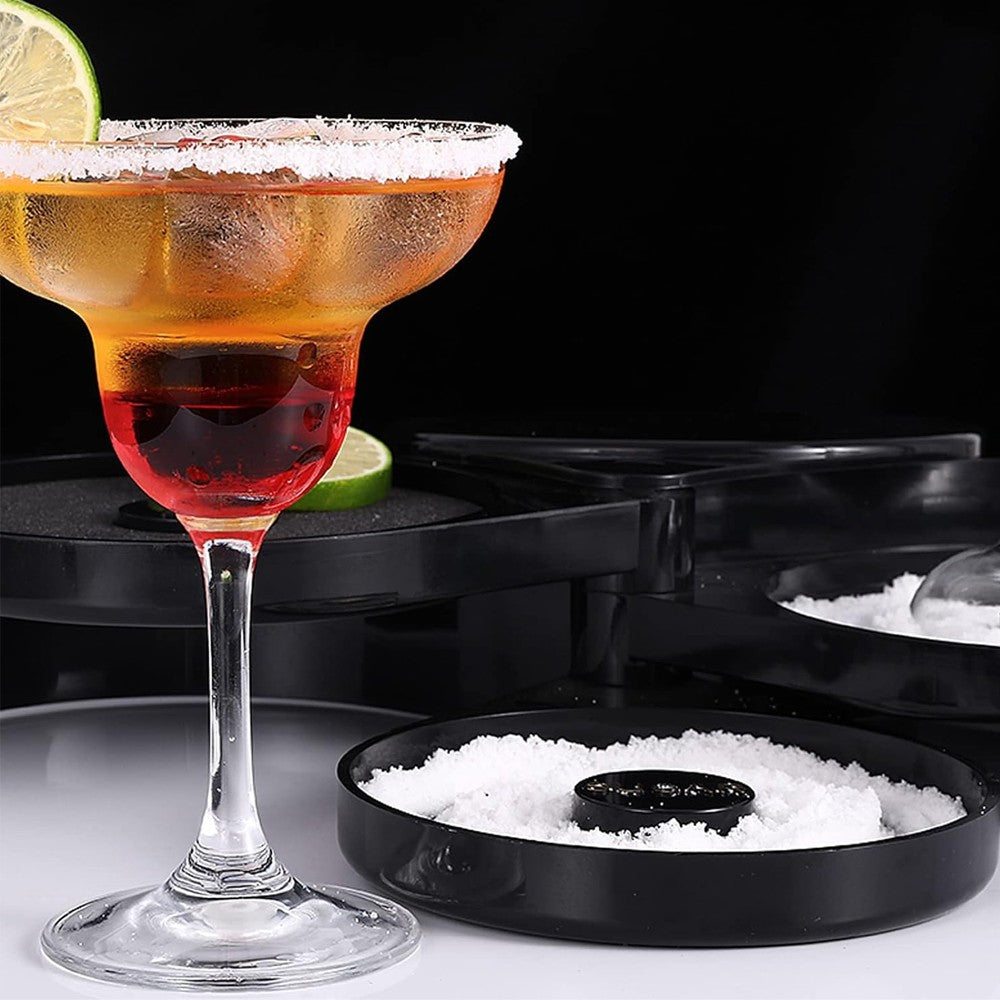 2Pcs 3-Tier Bar Juice Cocktail Seasoning Box Salt and Sugar Container