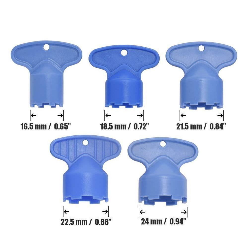 2 Sets of Faucet Aerator Key Removal Wrench Tool 5 Sizes