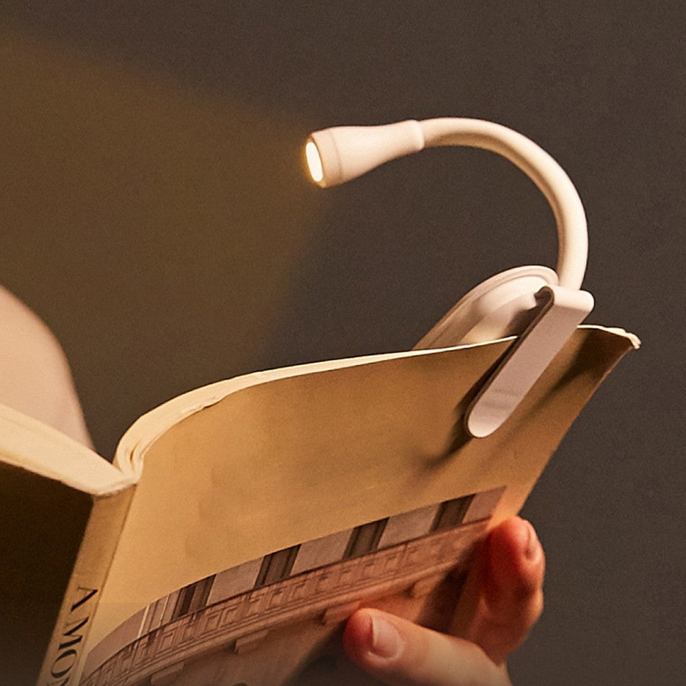 1Pc LED Reading Light Clip-On Book Lamp Portable USB Rechargeable Book Light